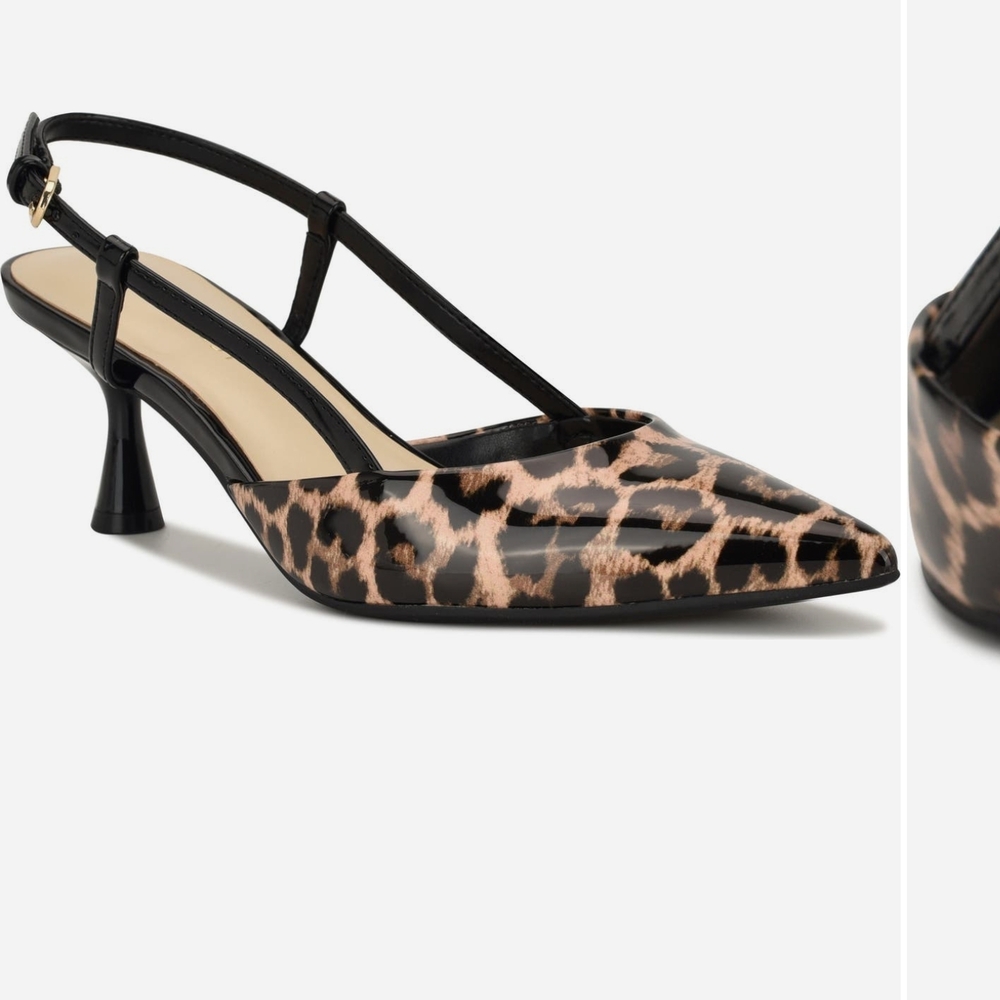 Nine West Leopard Print Slingback Heels
